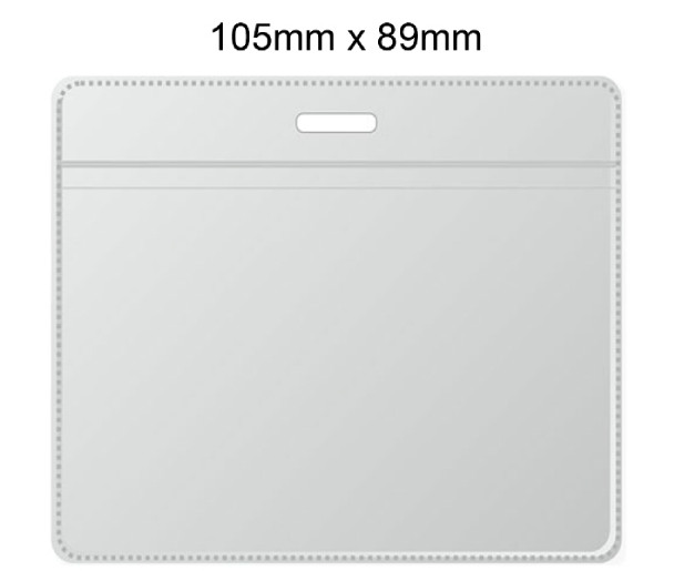 Горизонтальный кармашек для бейджа 105х89 мм